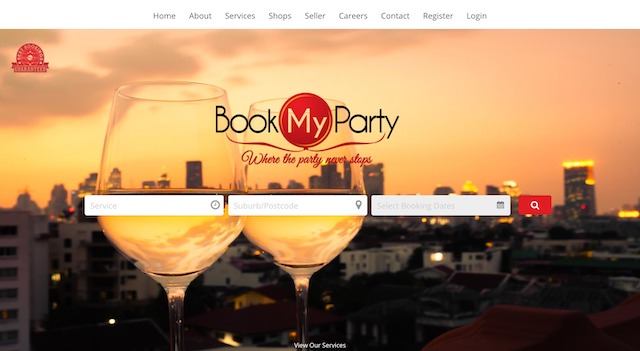 Book My Party Home Page